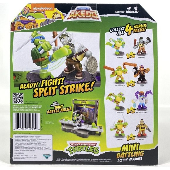 Legends Of Akedo Teenage Mutant Ninja Turtles Mini Michelangelo Vs Bebop - Picture 7 of 9